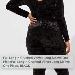 Torrid Black Velvet Jumpsuit